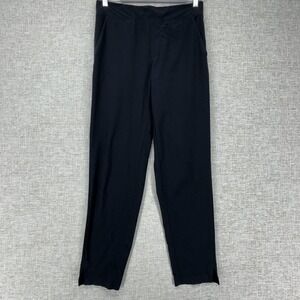Athleta Pants Womens 2 Black Brooklyn Ankle Pull On Zip Pockets Ribbed Side Seam
